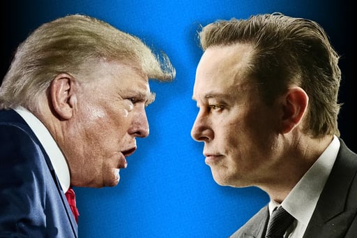 President Vs Elon logo