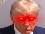 Dark Trump wif Laser Eyes