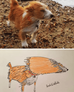 RUBBISH DOG SHIBA PAINTING
